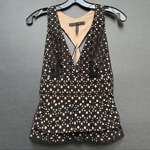 Like new ! BCBGMaxAzria  top Black and Tan Size XS
